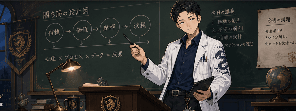 初回商談で暴れる竜の営業竜学園カード